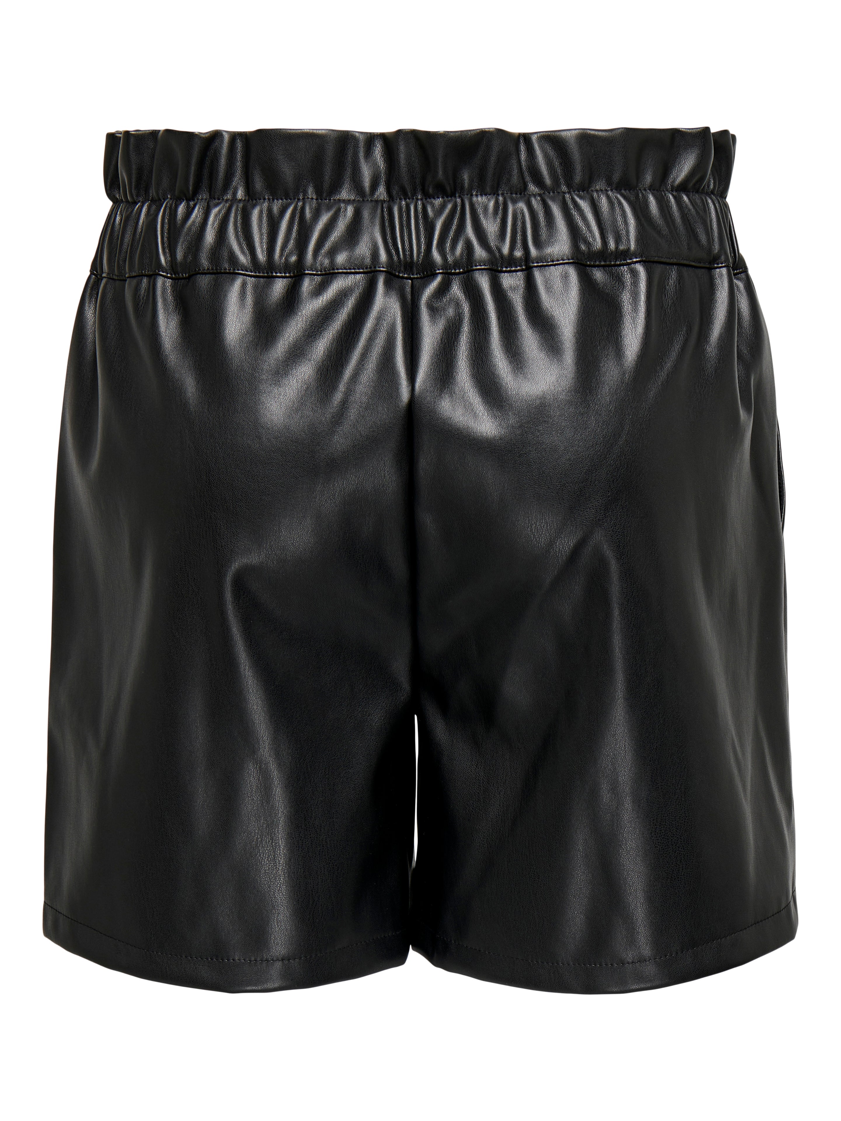 Black leather shorts clearance womens