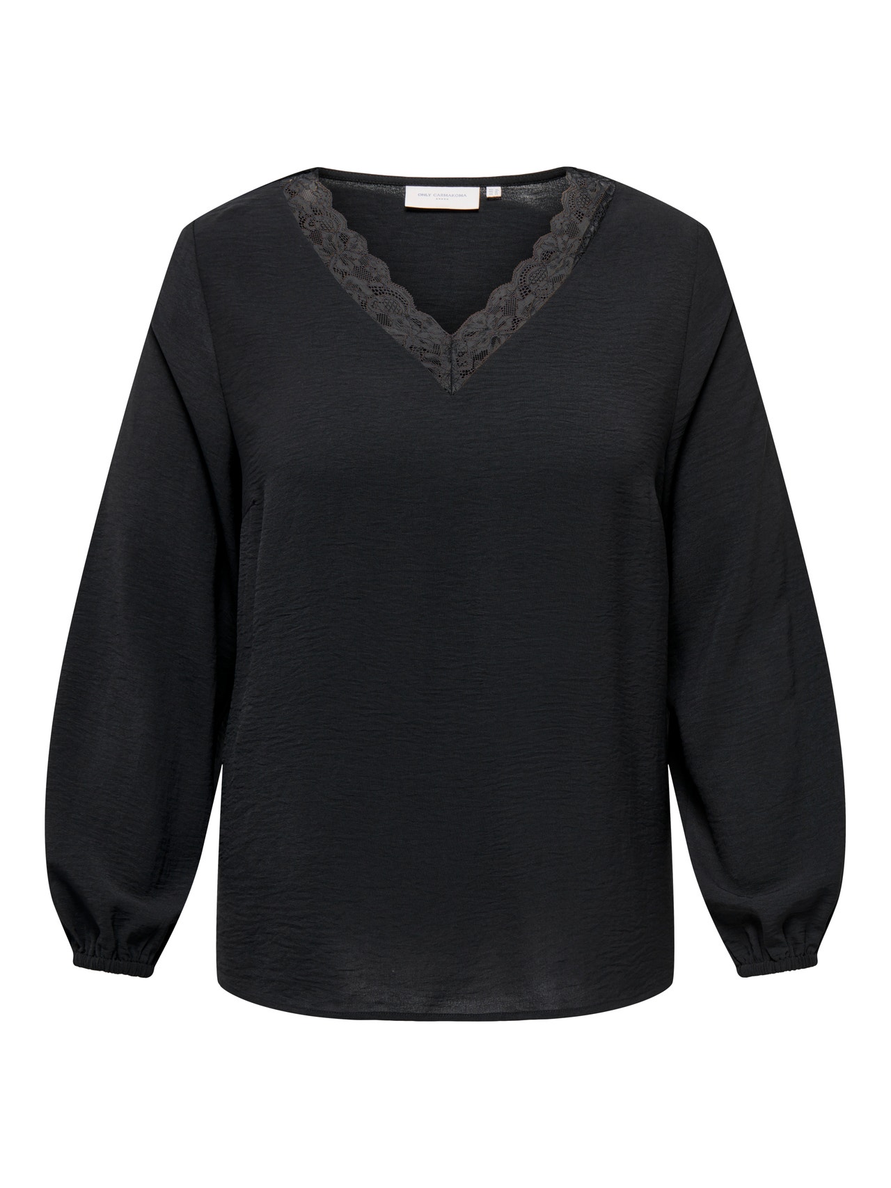 ONLY Curvy long sleeve top -Black - 15289152