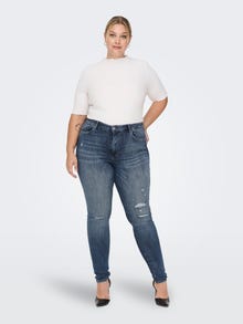 ONLY Jeans Skinny Fit Vita alta -Medium Blue Denim - 15289165