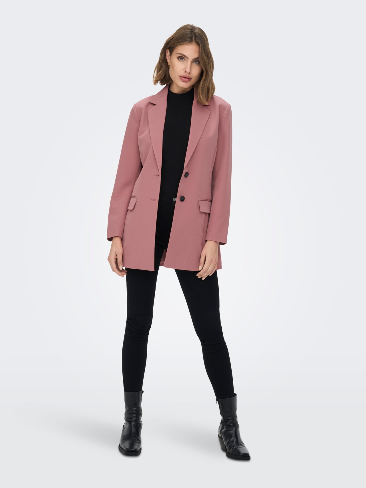 ONLY Blazer Long Line Fit Reverse -Withered Rose - 15289167