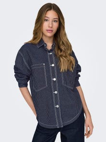 ONLY Oversize Fit Shirt collar Buttoned cuffs Volume sleeves Shirt -Night Sky - 15289198