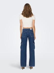 ONLY ONLHoney low waist wide leg cargo jeans -Dark Blue Denim - 15289232