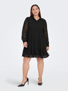 ONLY Curvy mesh detail dress -Black - 15289249
