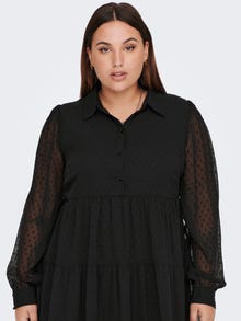 ONLY Curvy mesh detail dress -Black - 15289249