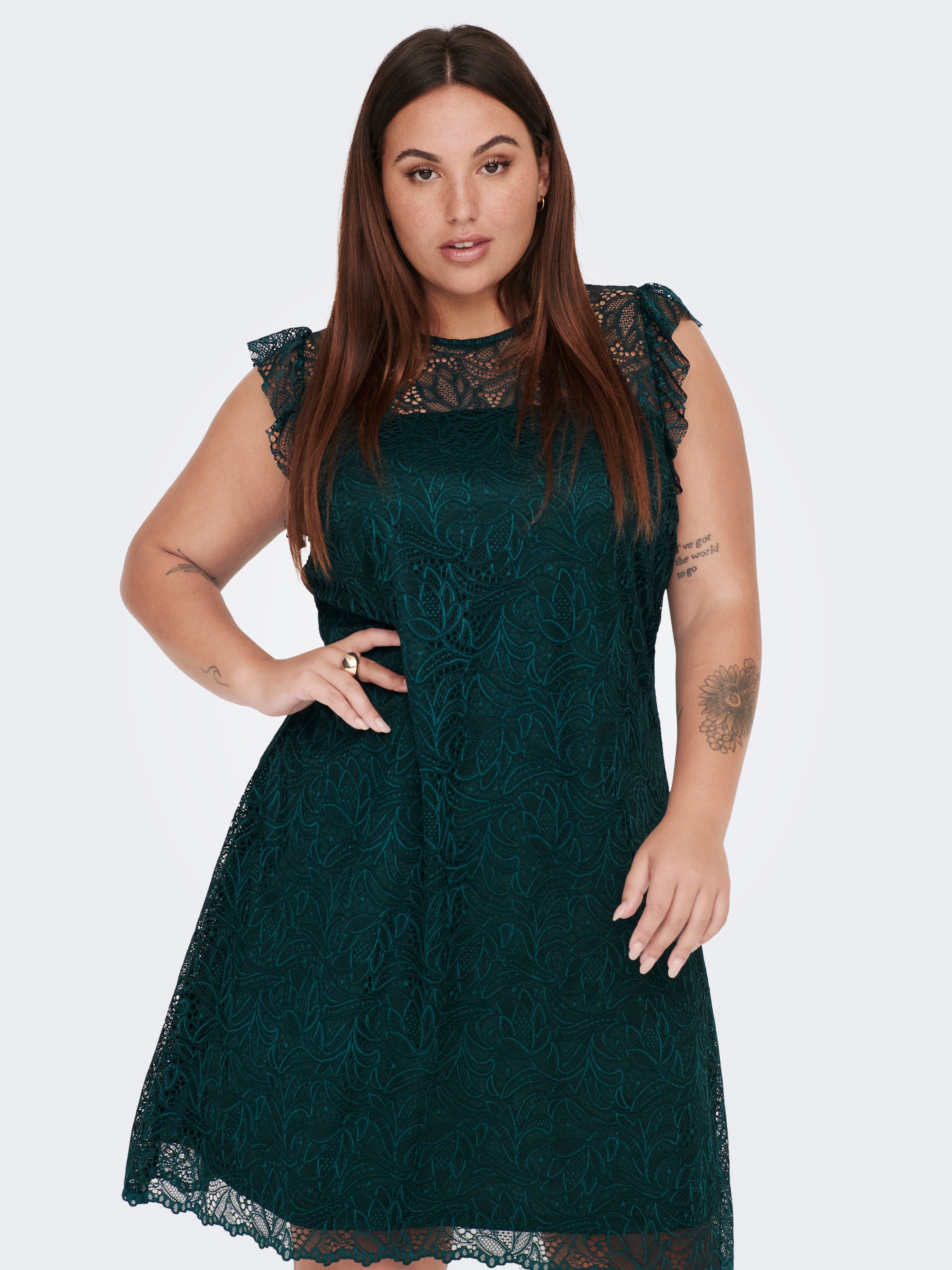 Curvy sales lace dress