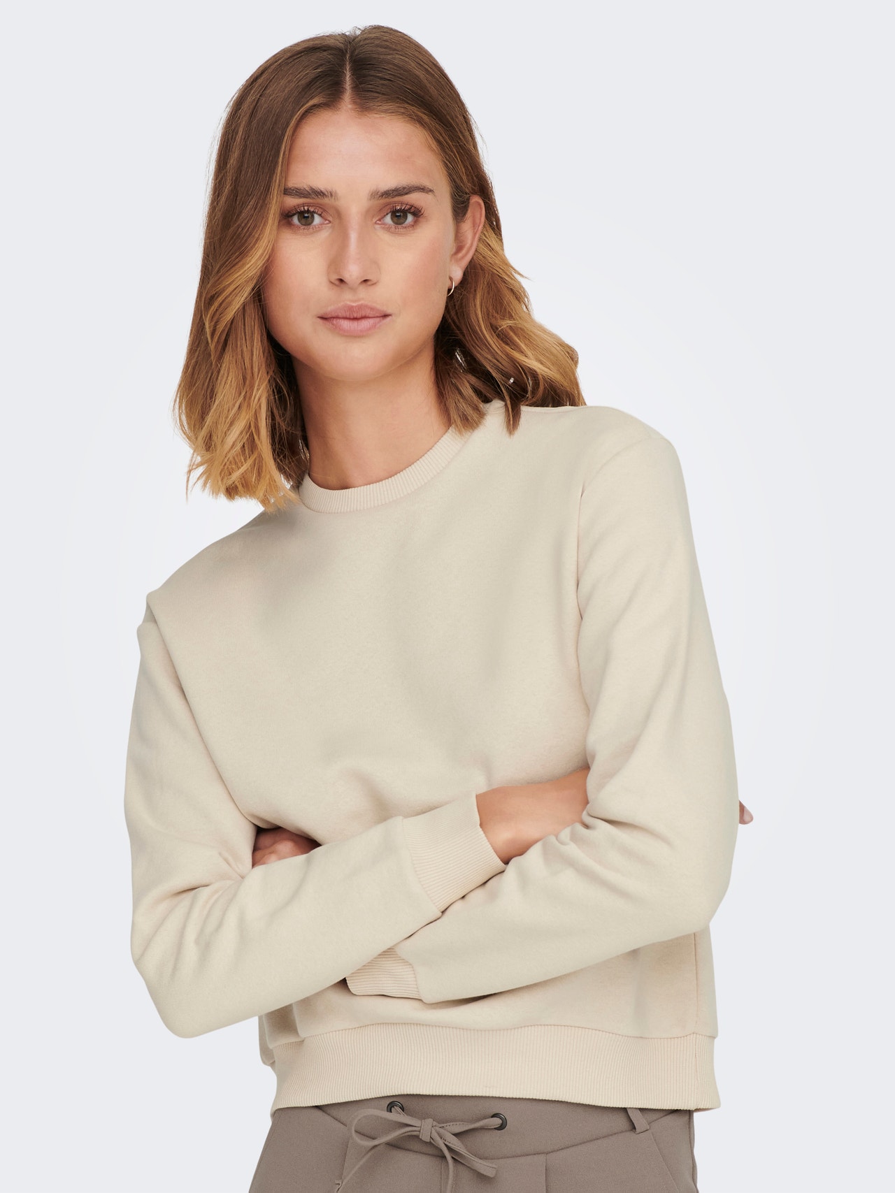 ONLY À manches longues Sweat-shirt -Sandshell - 15289279