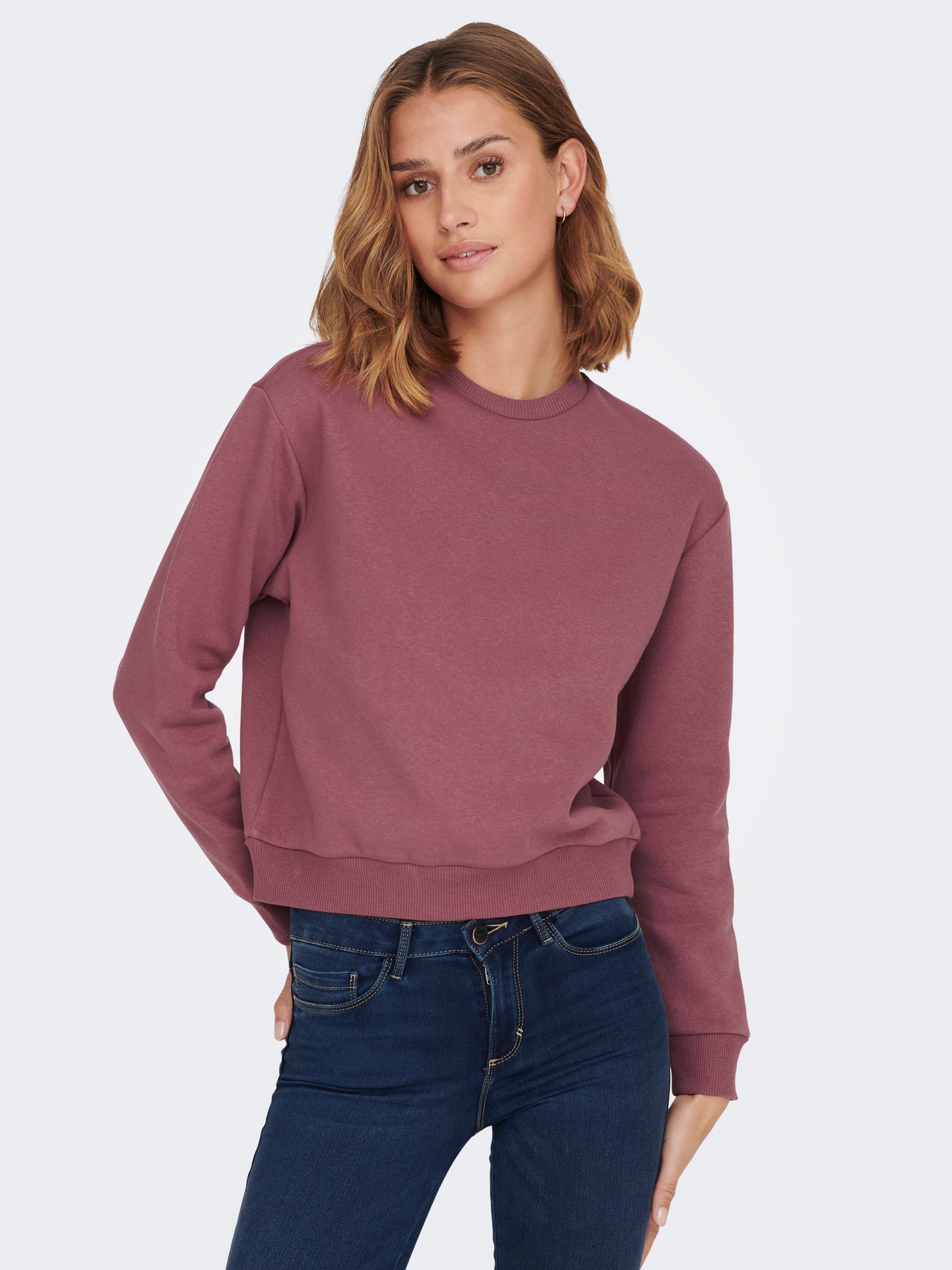 ONLY À manches longues Sweat-shirt -Rose Brown - 15289279