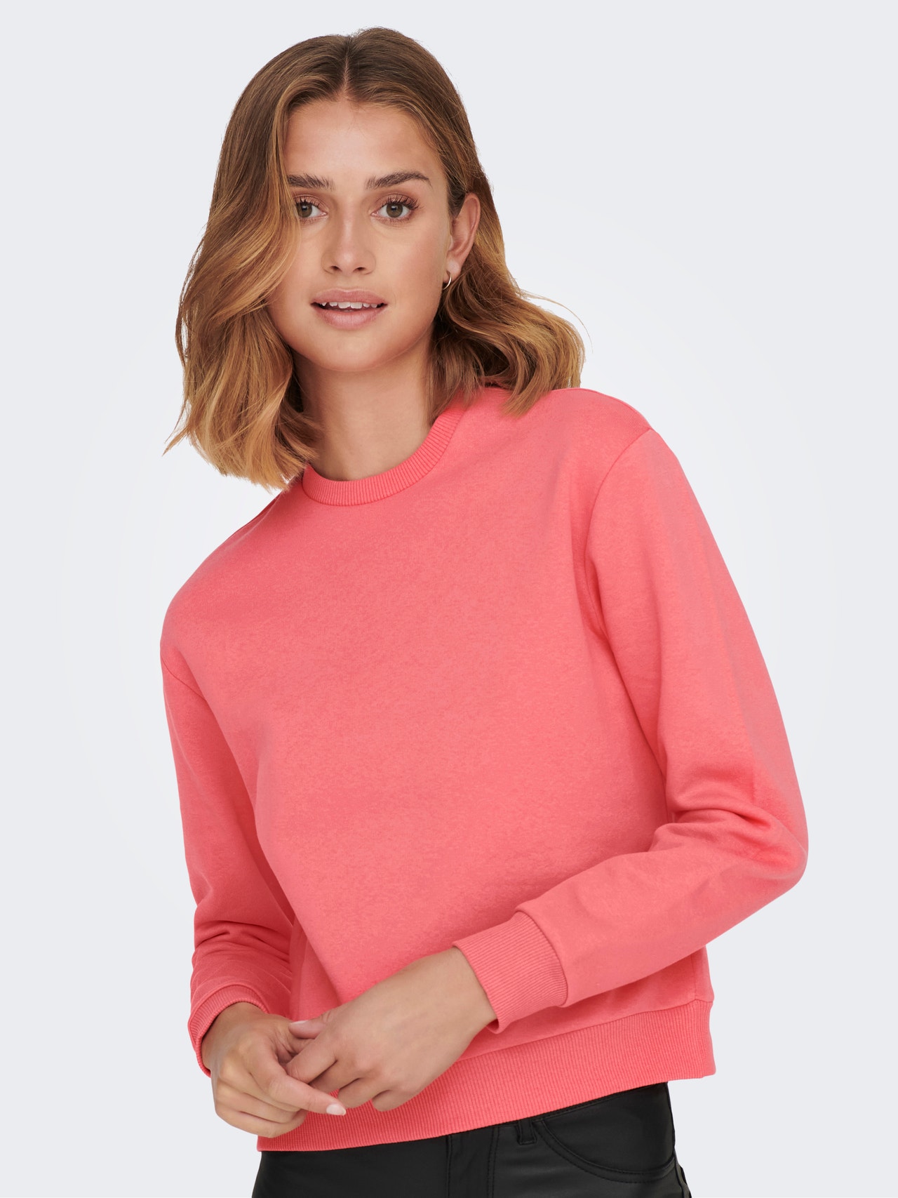 ONLY Sweat-shirts Regular Fit Col rond -Sugar Coral - 15289279