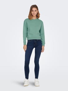 ONLY Regular Fit O-Neck Sweatshirt -Creme De Menthe - 15289279