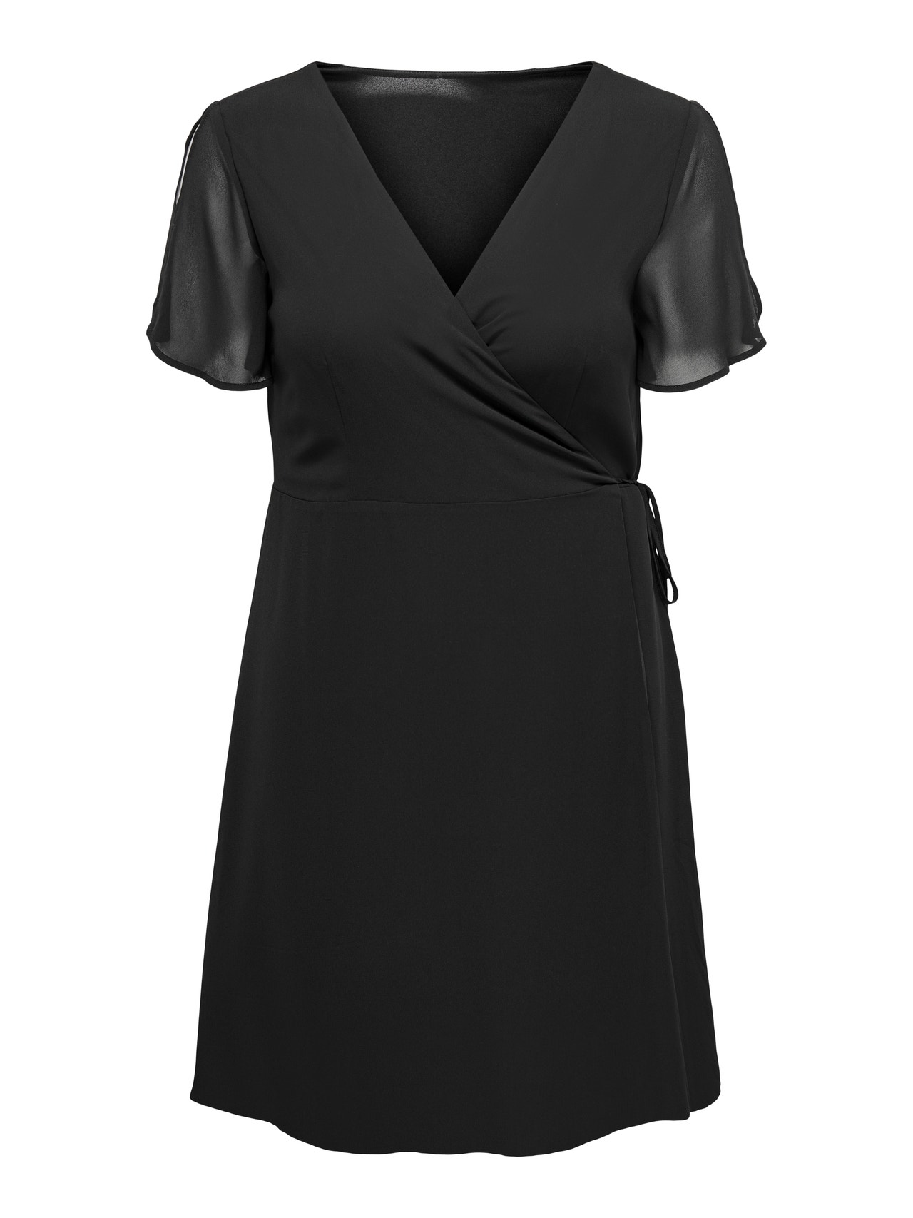 ONLY Curvy wrap dress  -Black - 15289282