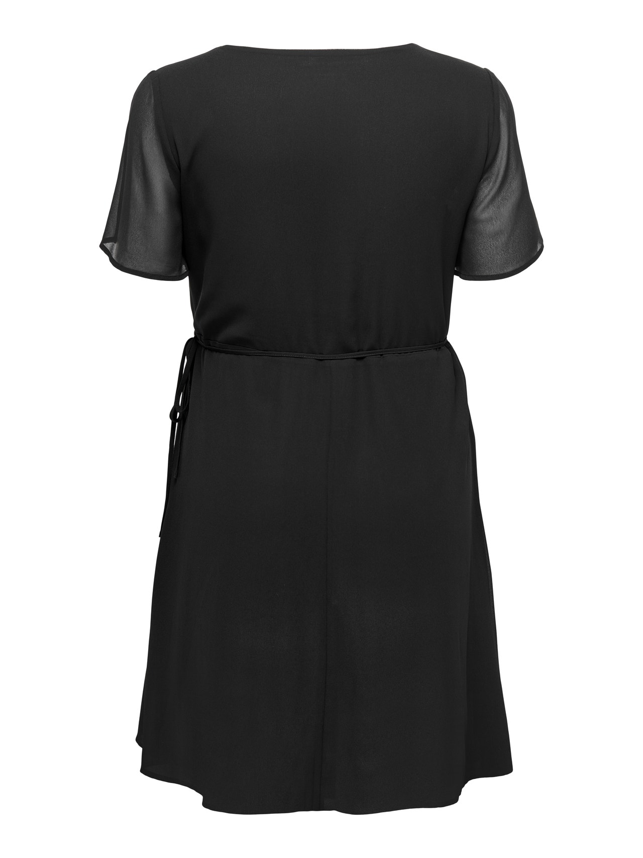 ONLY Curvy wrap dress  -Black - 15289282
