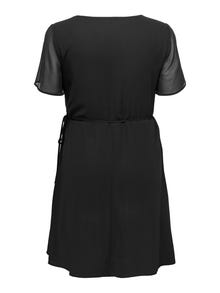 ONLY Regular Fit V-Neck Short dress -Black - 15289282