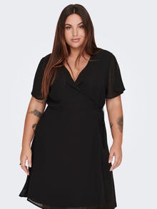ONLY Regular Fit V-hals Kort kjole -Black - 15289282