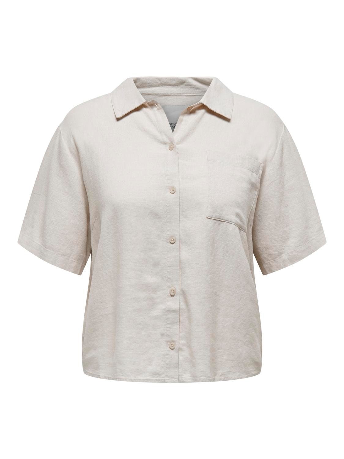 ONLY Curvy linen shirt -Moonbeam - 15289358