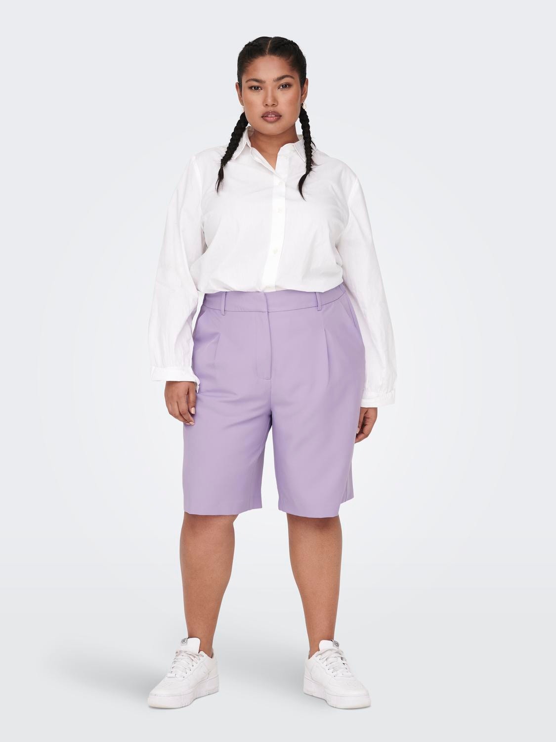 ONLY Curvy classic shorts -Purple Rose - 15289365