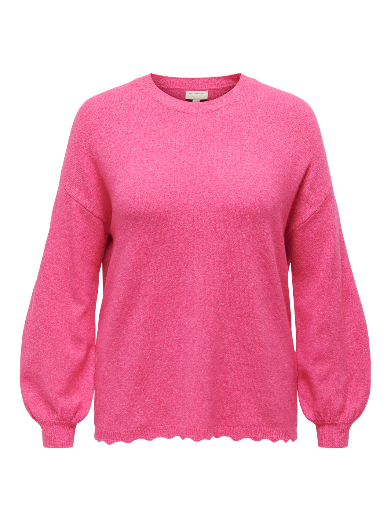 ONLY Curvy Solid colored Knitted Pullover -Fuchsia Purple - 15289366