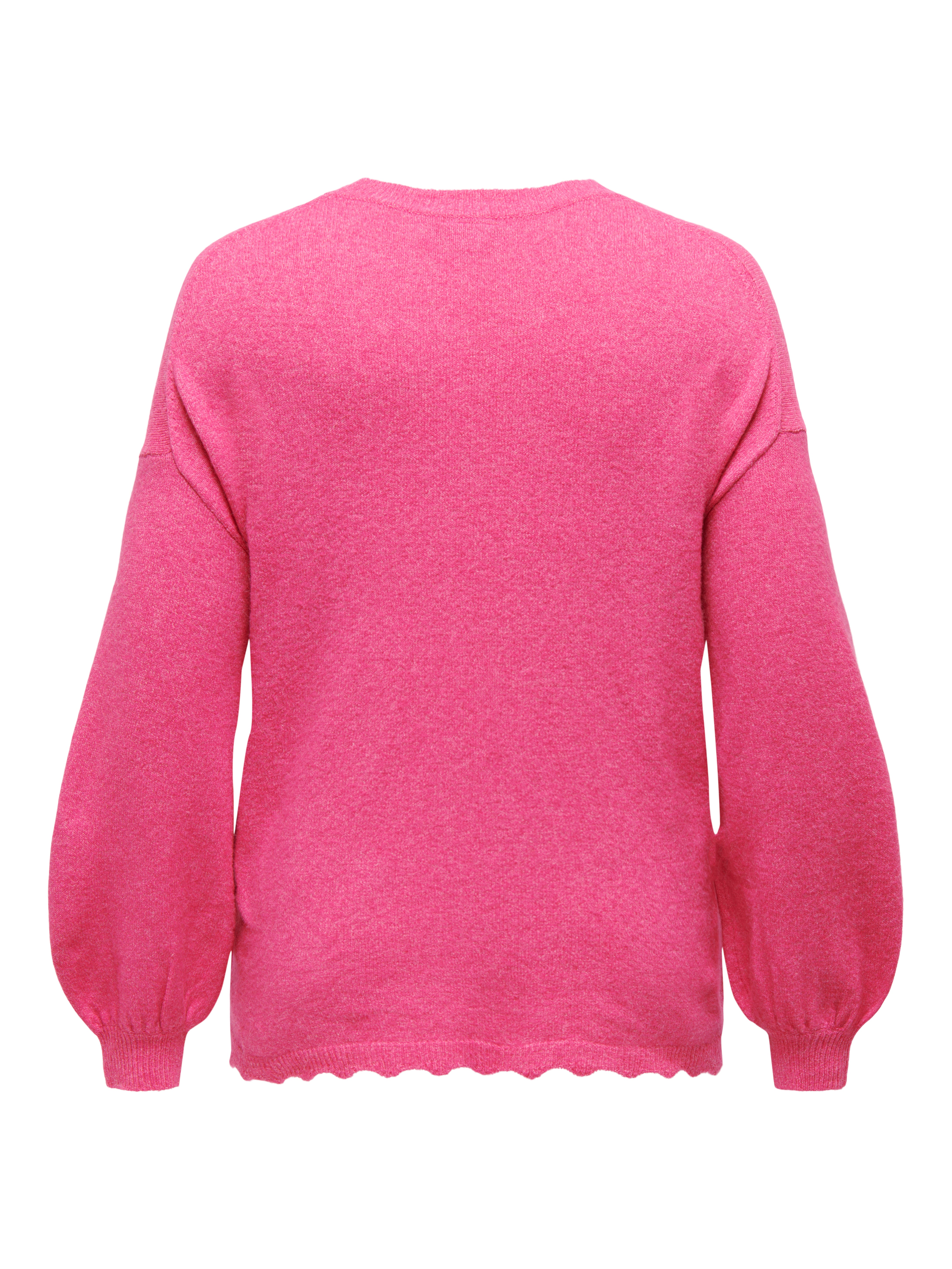 Curvy Solid colored Knitted Pullover 