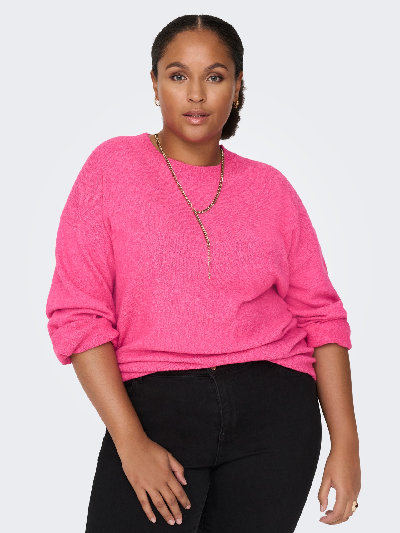 ONLY Pull-overs Col rond Curve -Fuchsia Purple - 15289366
