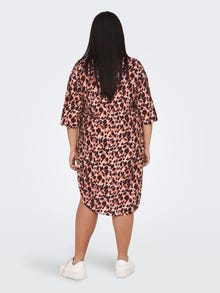 ONLY Curvy viscose Shirt Dress -Ecru - 15289398