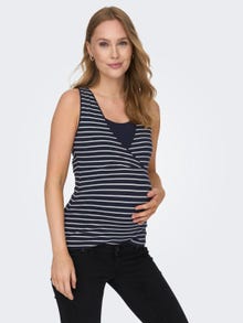 ONLY Mama Before And After O-Neck Top -Night Sky - 15289435