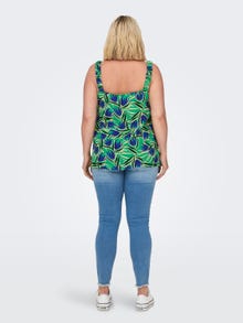 ONLY Curvy printed top -Pepper Green - 15289436