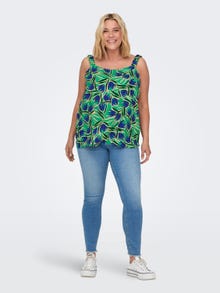 ONLY Curvy printed top -Pepper Green - 15289436