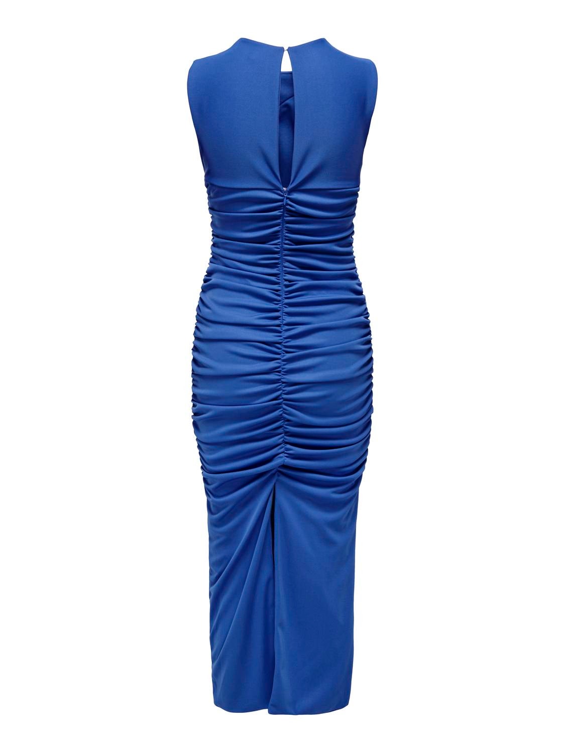 ONLY Regular Fit Round Neck Long dress -Dazzling Blue - 15289462