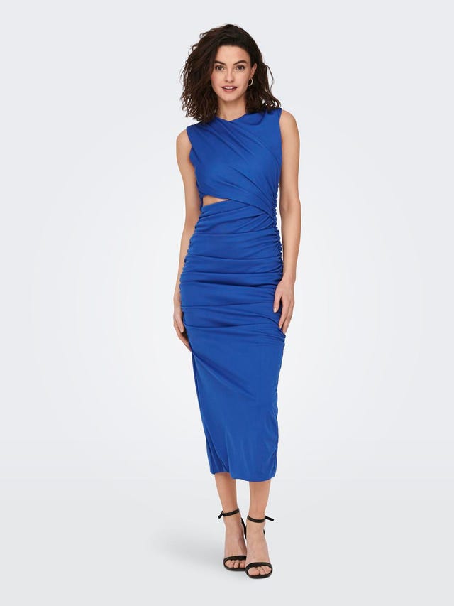 ONLY midi dress with ruching dress - 15289462