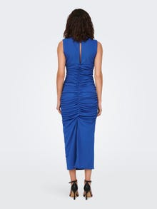 ONLY midi dress with ruching dress -Dazzling Blue - 15289462