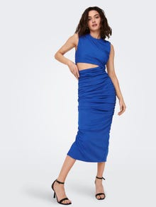 ONLY Regular fit O-hals Lange jurk -Dazzling Blue - 15289462