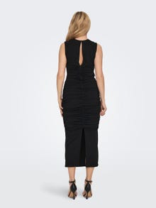ONLY midi dress with ruching dress -Black - 15289462