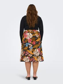 ONLY Curvy Midi Wrap Skirt -Black - 15289469