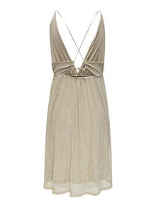 ONLY Regular Fit V-hals Smale stropper Kort kjole -Brown Rice - 15289490