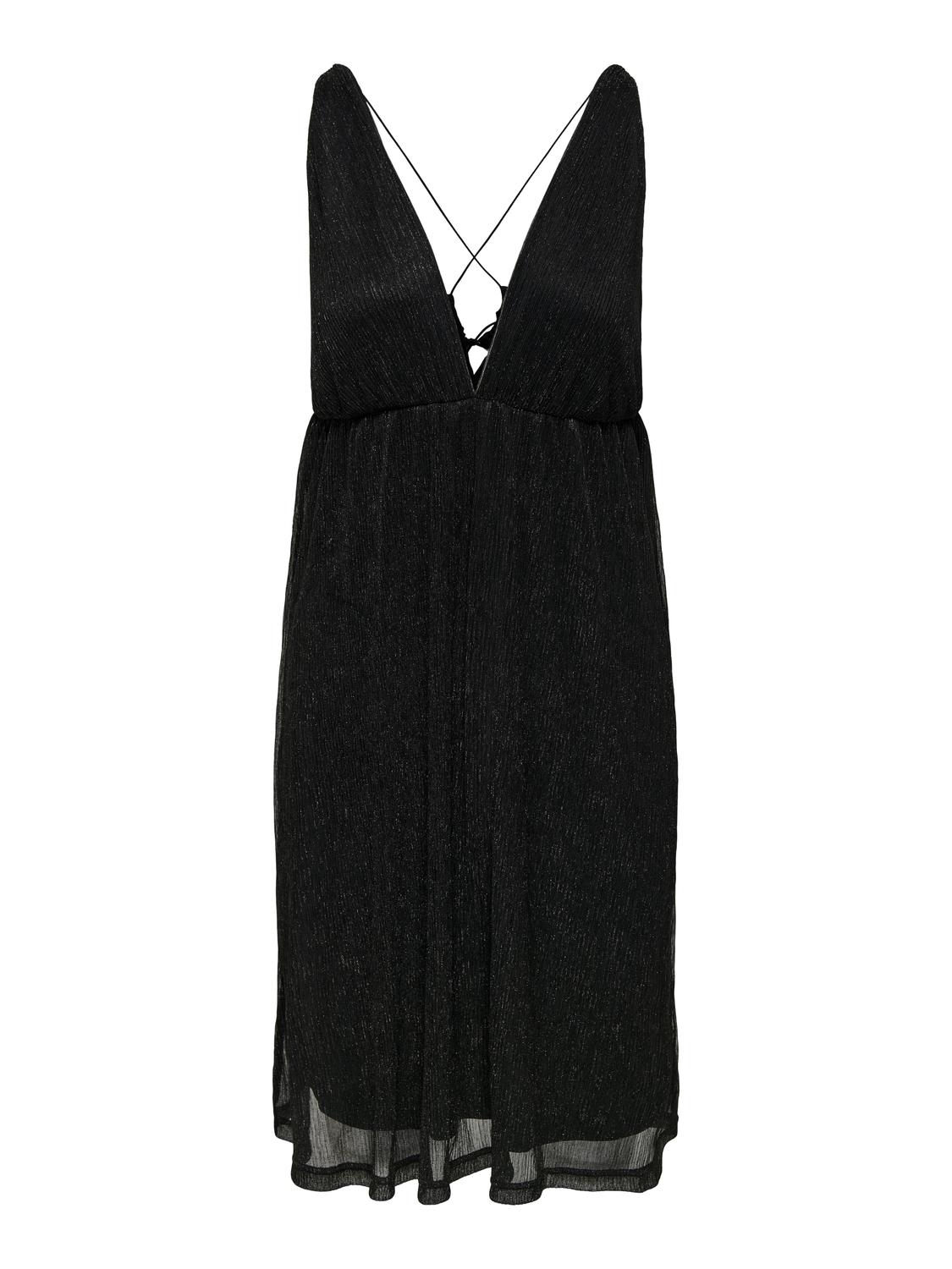ONLY Regular Fit V-Neck Thin straps Short dress -Black - 15289490
