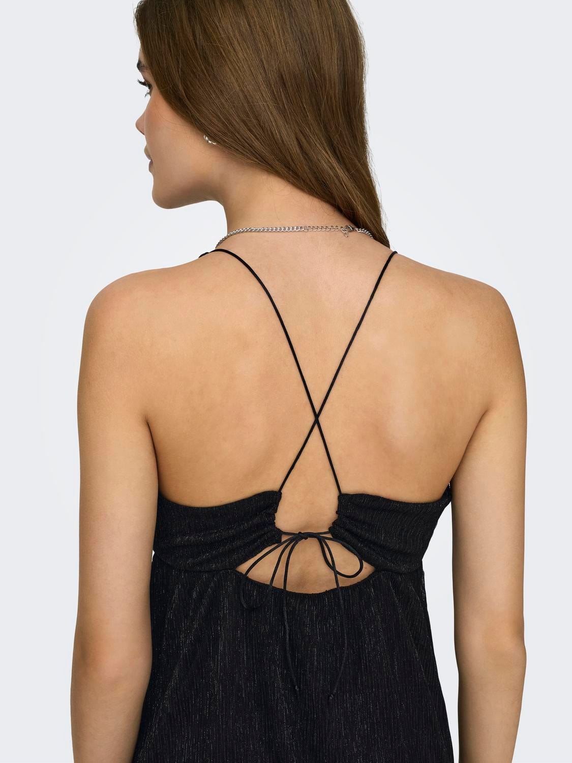 ONLY Regular Fit V-hals Smale stropper Kort kjole -Black - 15289490