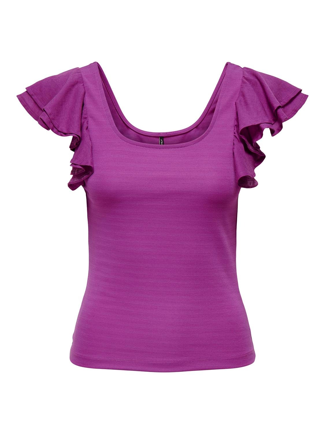 ONLY Regular fit O-hals Top -Purple Wine - 15289547