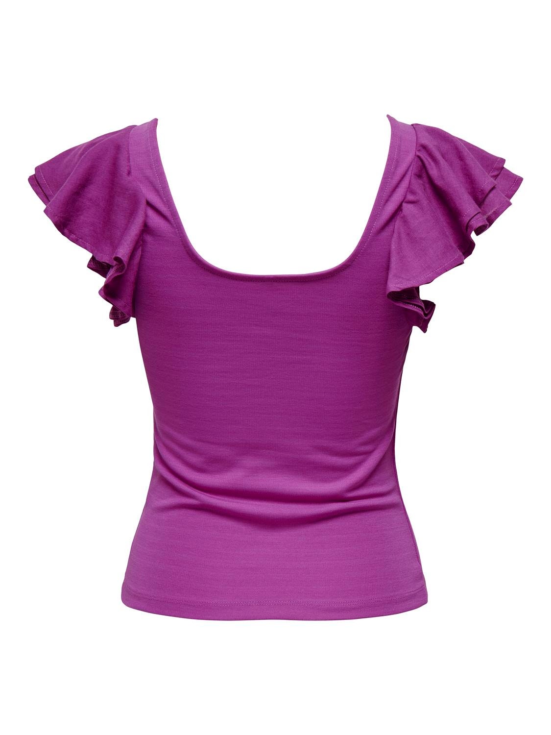 ONLY Tops Regular Fit Col rond -Purple Wine - 15289547