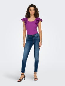 ONLY Regular fit O-hals Top -Purple Wine - 15289547