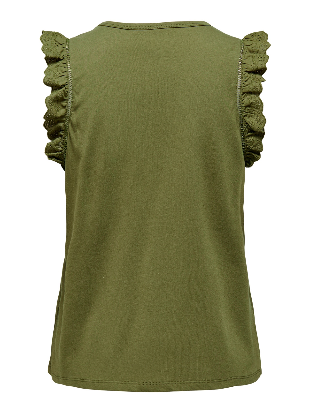 ONLY Top With Ruffle Sleeves -Martini Olive - 15289579