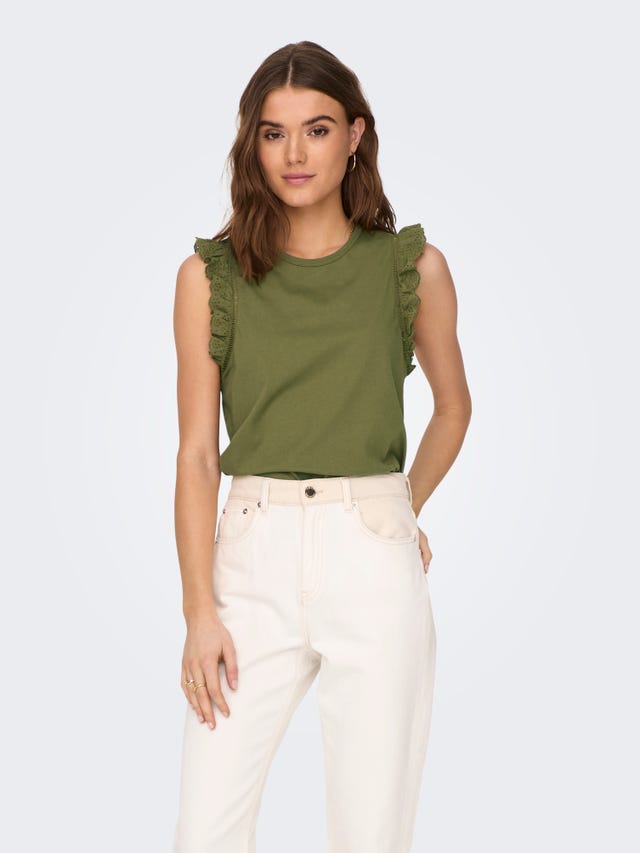 ONLY Top With Ruffle Sleeves - 15289579