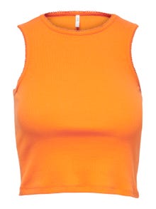 ONLY Tops Regular Fit Col rond -Orange Peel - 15289581