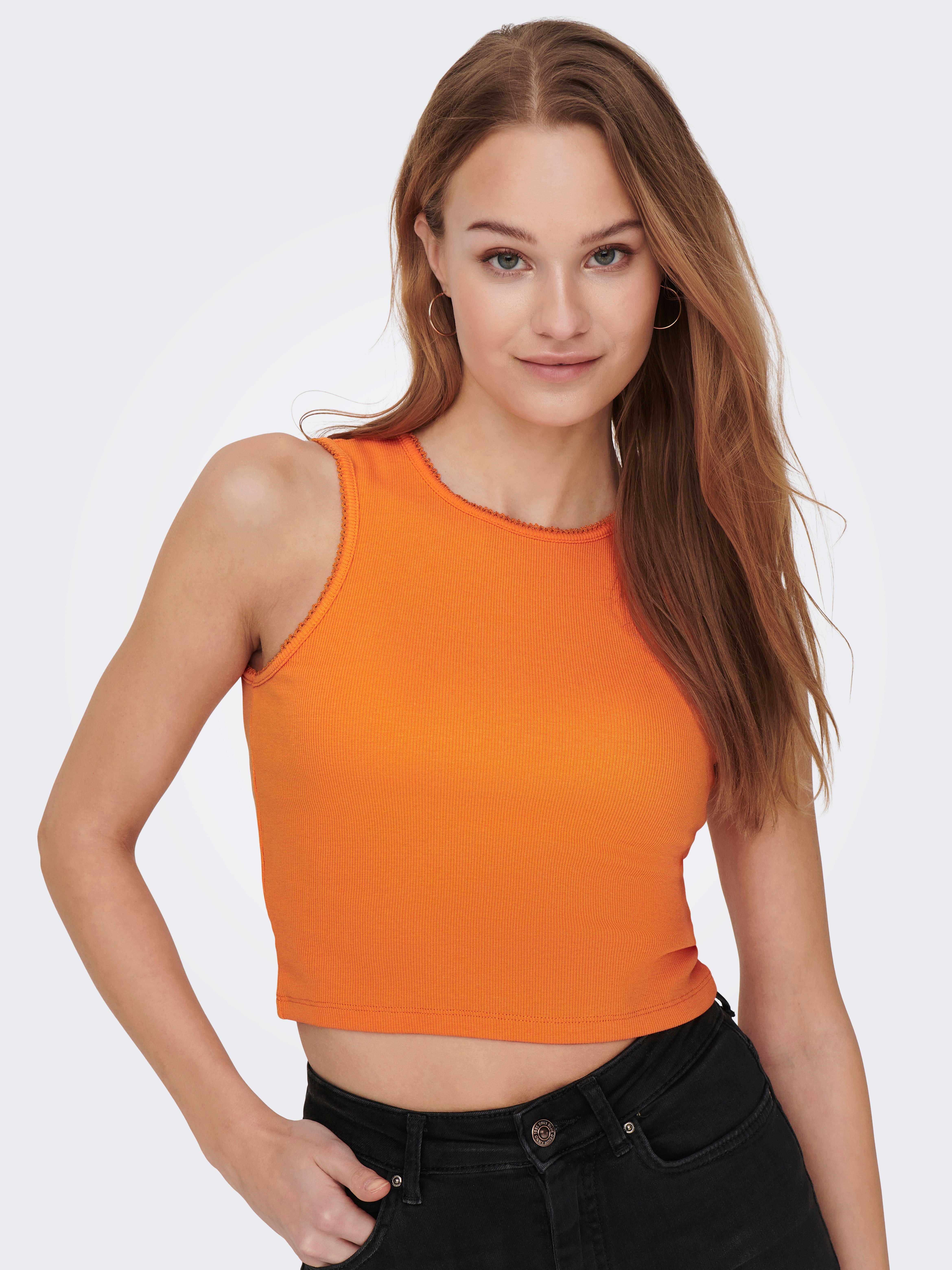 Diesel Melon Orange Crop Top LARGE Tie Waist Activewear Logo Streetwear  Sporty - $39 - From Margaret