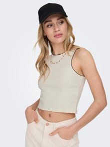 ONLY Cropped Tank Top -Cloud Dancer - 15289581