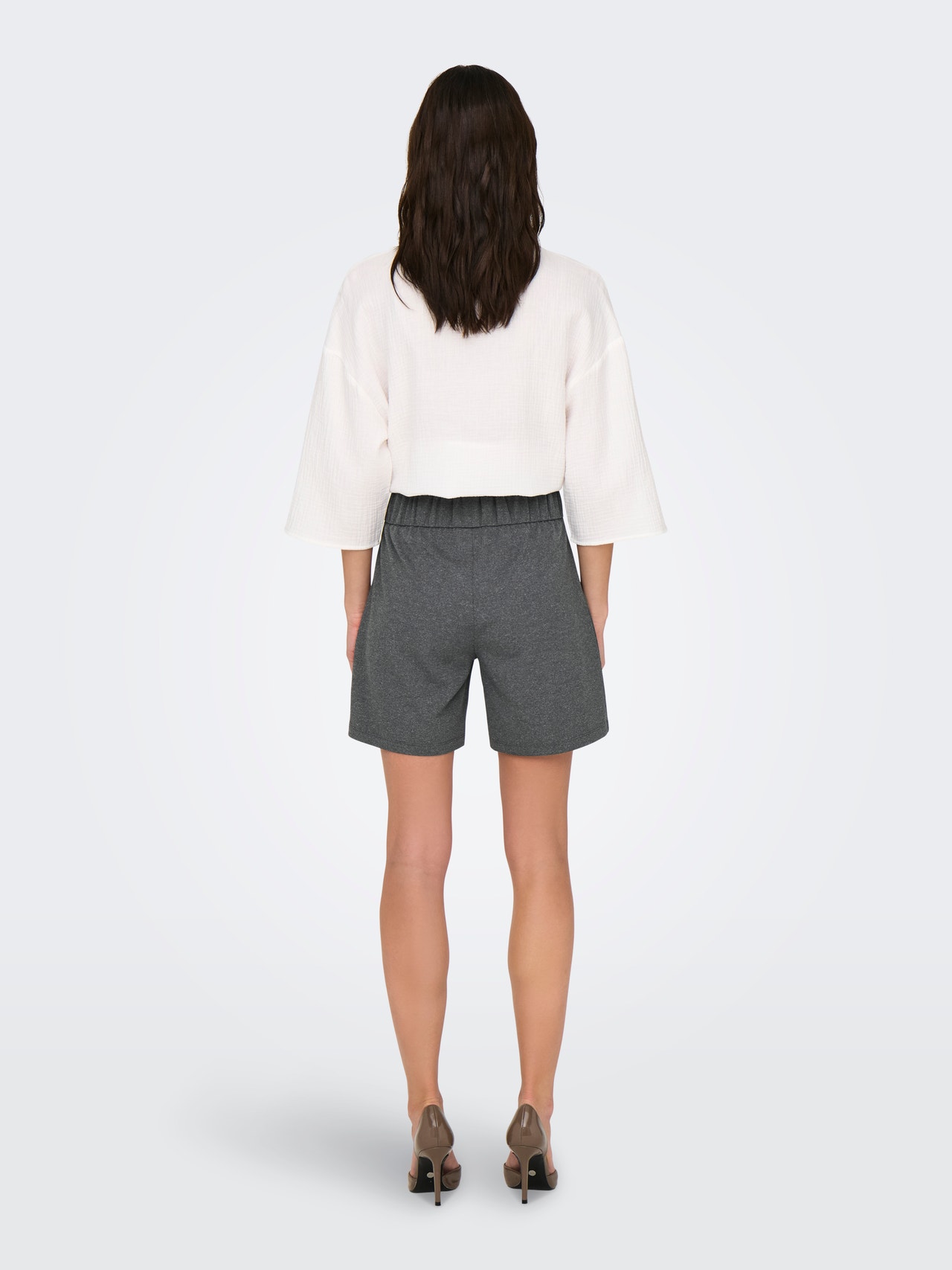 ONLY Loose Fit Shorts -Medium Grey Melange - 15289586