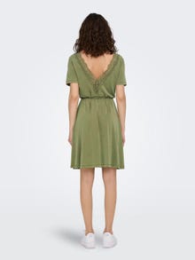 ONLY Regular Fit Round Neck Short dress -Martini Olive - 15289597