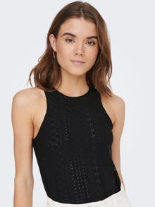 ONLY Regular Fit Round Neck Top -Black - 15289684