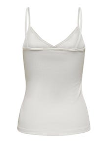 ONLY Singlet Top With Lace Edge -Cloud Dancer - 15289730