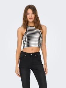 ONLY Cropped Fit Round Neck Top -Black - 15289846
