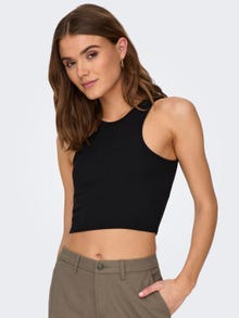 ONLY Cropped Fit O-ringning Topp -Black - 15289846