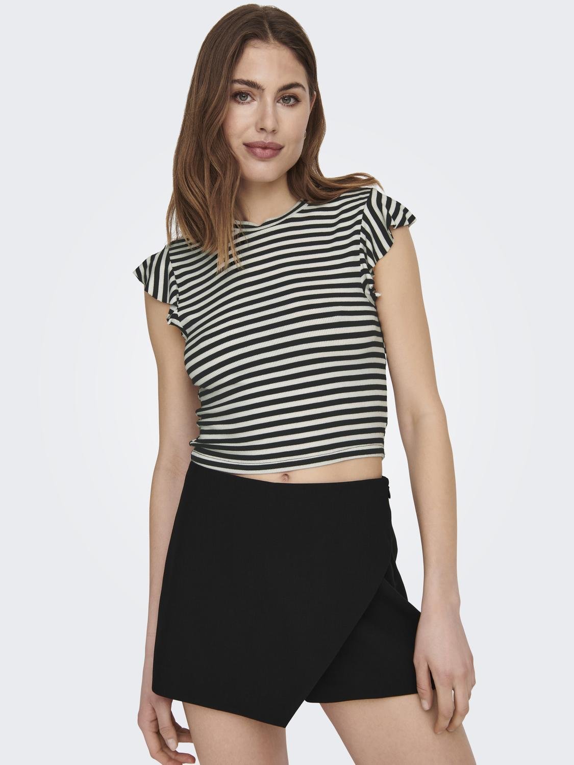 ONLY Frill Top -Black - 15289848